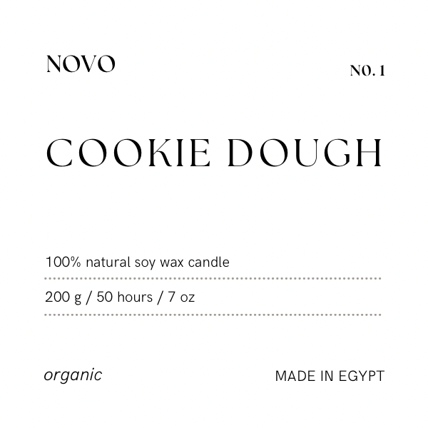 NOVO Cookie Dough Candle – Sweet Vanilla & Buttery Dough Aroma.