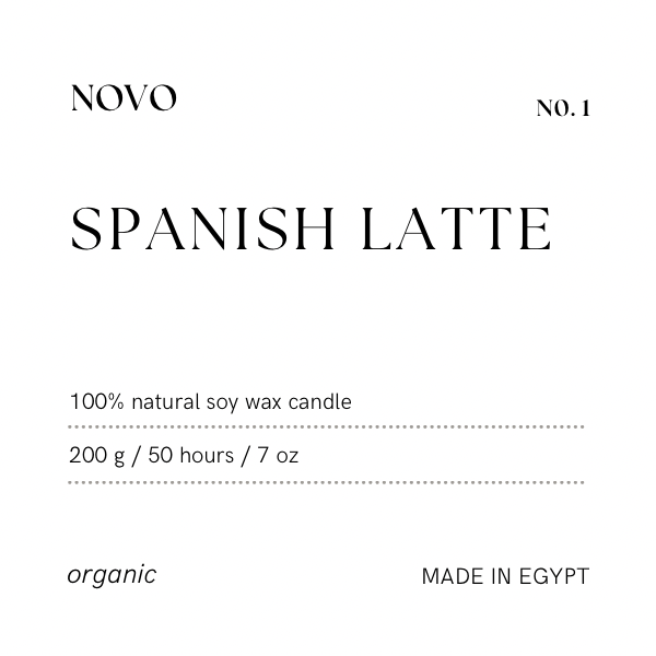 NOVO Spanish Latte Candle - Warm Aromas of Creamy Espresso.
