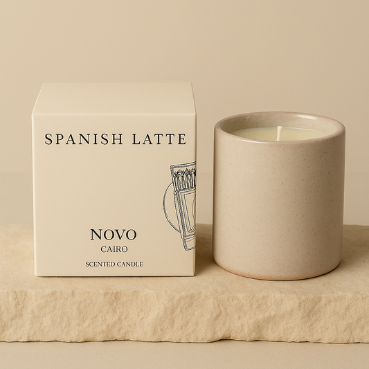 NOVO Spanish Latte Candle - Warm Aromas of Creamy Espresso